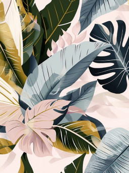 Poster - Silver Leaf - Accueil | Oueso - Contemporary Afro Art