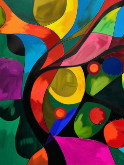 Poster - Vivid Harmony - Accueil | Oueso - Contemporary Afro Art