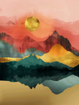 Affiche - Pink Horizons - Accueil | Oueso - Art Afro Contemporain