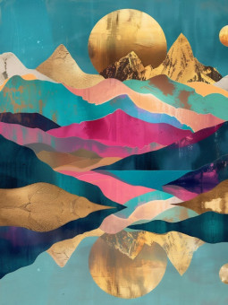 Poster - The Painted Peaks - Accueil | Oueso - Contemporary Afro Art