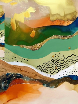 Affiche - Flow of Color - Accueil | Oueso - Art Afro Contemporain