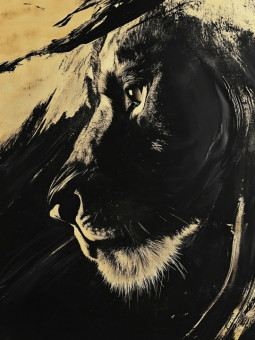 Affiche - Black Lion - Accueil | Oueso - Art Afro Contemporain
