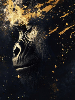 Affiche - Left Gorilla - Accueil | Oueso - Art Afro Contemporain