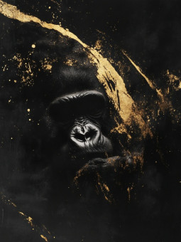 Poster - Dark Gorilla - Accueil | Oueso - Contemporary Afro Art