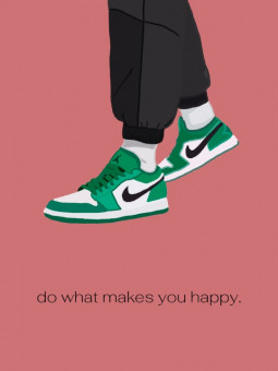 Affiche - Green Jordan 1 - Art mural | Oueso - Art Afro Contemporain