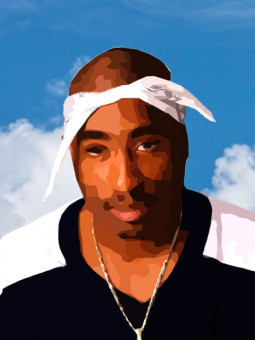 Affiche - Tupac - Art mural | Oueso - Art Afro Contemporain