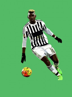 Affiche - Paul Pogba - Art mural | Oueso - Art Afro Contemporain
