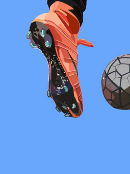 Affiche - Orange cleats - Art mural | Oueso - Art Afro Contemporain