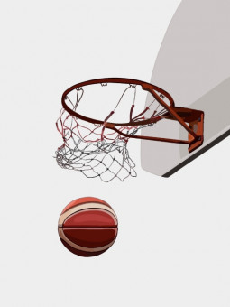 Affiche - Basketball hoop - Art mural | Oueso - Art Afro Contemporain