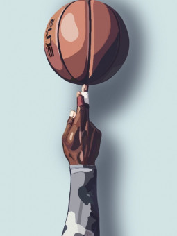 Affiche - Basketball ball - Art mural | Oueso - Art Afro Contemporain