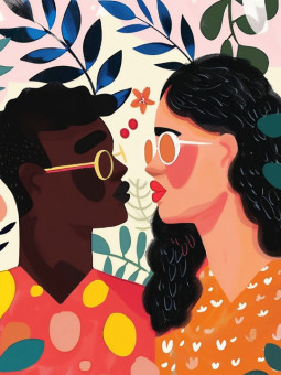 Affiche - Tropical Love - Accueil | Oueso - Art Afro Contemporain