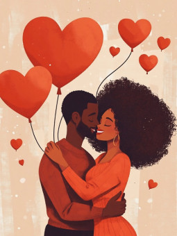 Affiche - Love is in the air - Accueil | Oueso - Art Afro Contemporain