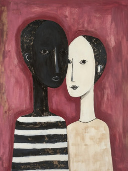Affiche - Blissful Pair - Accueil | Oueso - Art Afro Contemporain