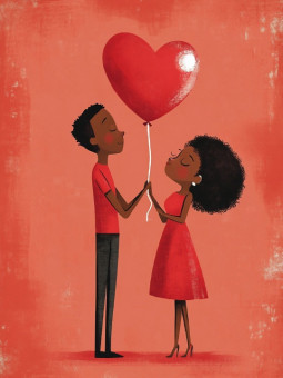 Affiche - Rose Amour - Accueil | Oueso - Art Afro Contemporain