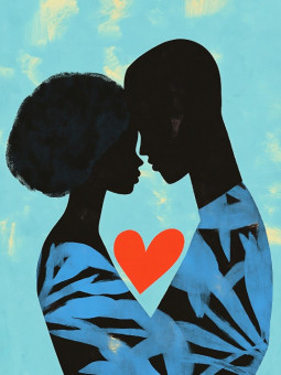 Poster - The Azure of Love - Accueil | Oueso - Contemporary Afro Art