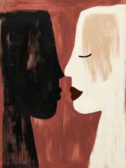Affiche - Shadow Kiss - Accueil | Oueso - Art Afro Contemporain