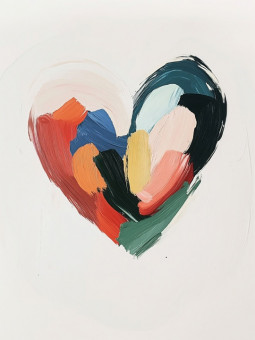 Affiche - Painted heart - Accueil | Oueso - Art Afro Contemporain