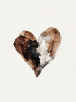 Affiche - Brown heart - Accueil | Oueso - Art Afro Contemporain