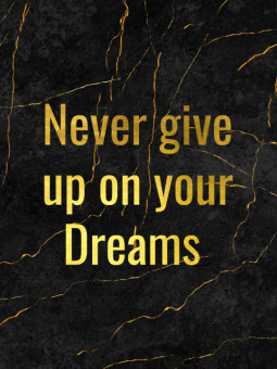 Affiche - Never Give Up - Accueil | Oueso - Art Afro Contemporain