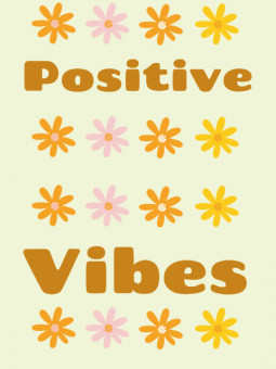 Affiche - Positive Vibes - Accueil | Oueso - Art Afro Contemporain