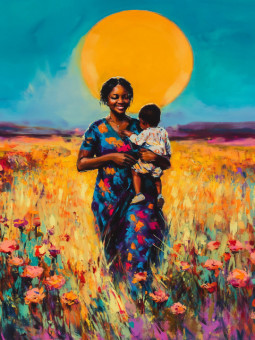 Affiche - Mom art - Accueil | Oueso - Art Afro Contemporain