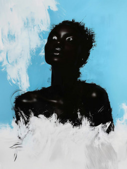Affiche - Amour blue - Accueil | Oueso - Art Afro Contemporain