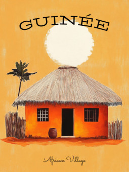 Poster - Guinée - Accueil | Oueso - Contemporary Afro Art