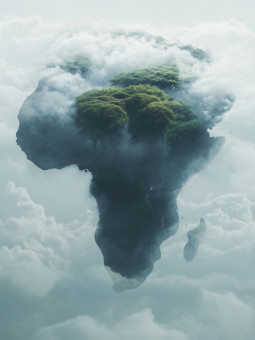 Affiche - Afrique nuage - Accueil | Oueso - Art Afro Contemporain