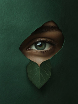 Affiche - Yeux verts - Accueil | Oueso - Art Afro Contemporain