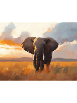 Affiche - Éléphant - Accueil | Oueso - Art Afro Contemporain