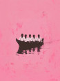 Affiche - Pirogue rose - Accueil | Oueso - Art Afro Contemporain
