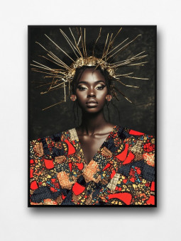 Framed poster - Afro Majesty (Wax Pop Art) - Accueil | Oueso - Cont...