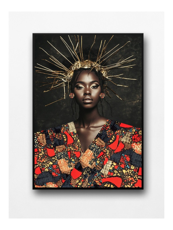 Affiche encadrée - Afro Majesty (Wax Pop Art) - Accueil | Oueso - A...