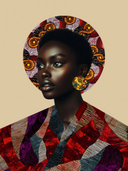 Affiche - Zeze (Wax Pop Art) - Accueil | Oueso - Art Afro Contemporain