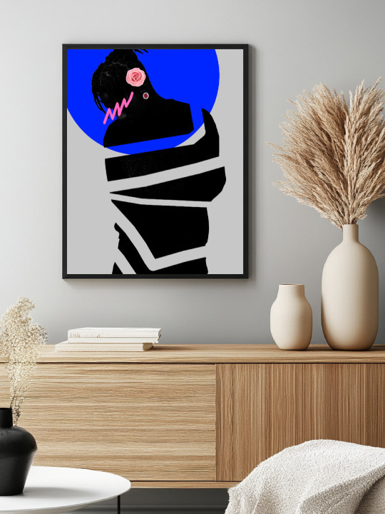 Poster - Afro Tête Basse-WALL ART-OUESO