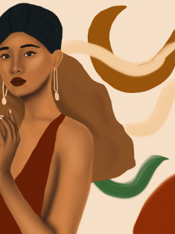 Poster - Moon - Accueil | Oueso - Contemporary Afro Art